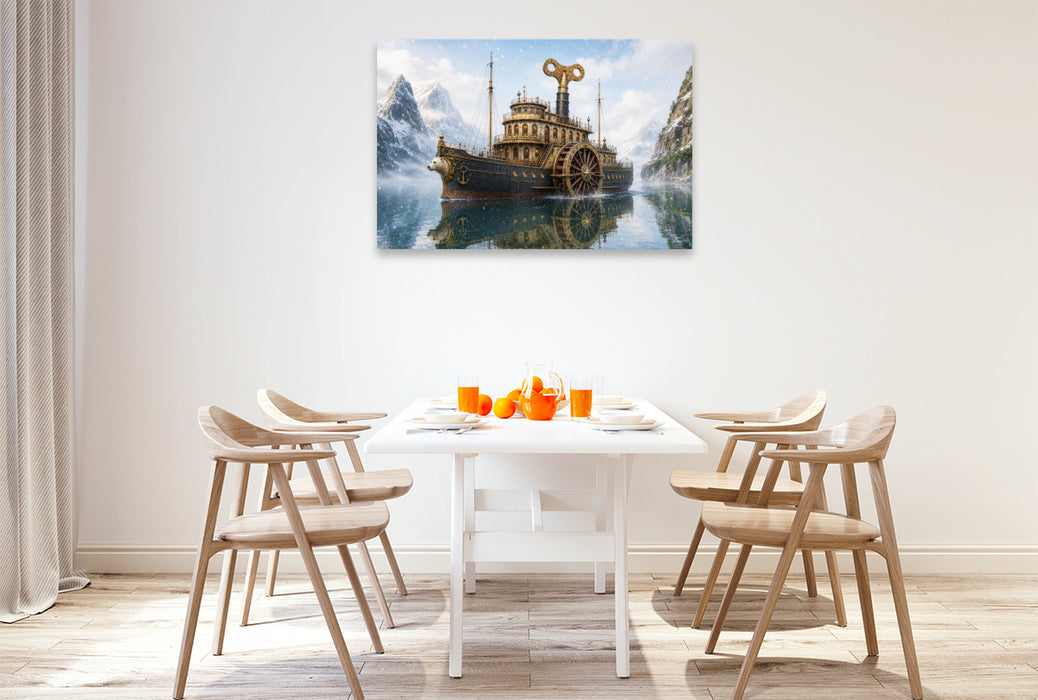 Premium Textil-Leinwand Der Polardampfer