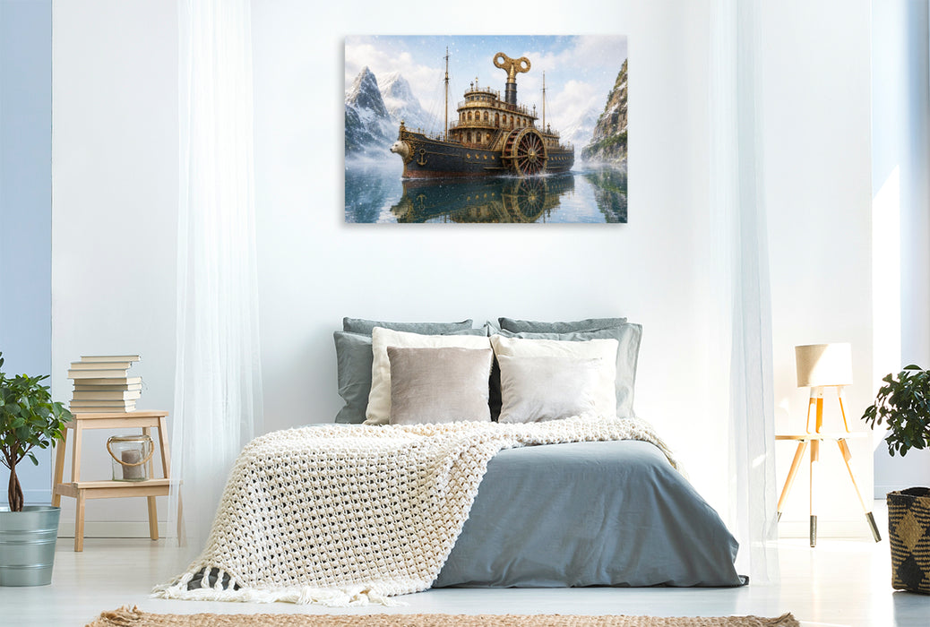 Premium Textil-Leinwand Der Polardampfer