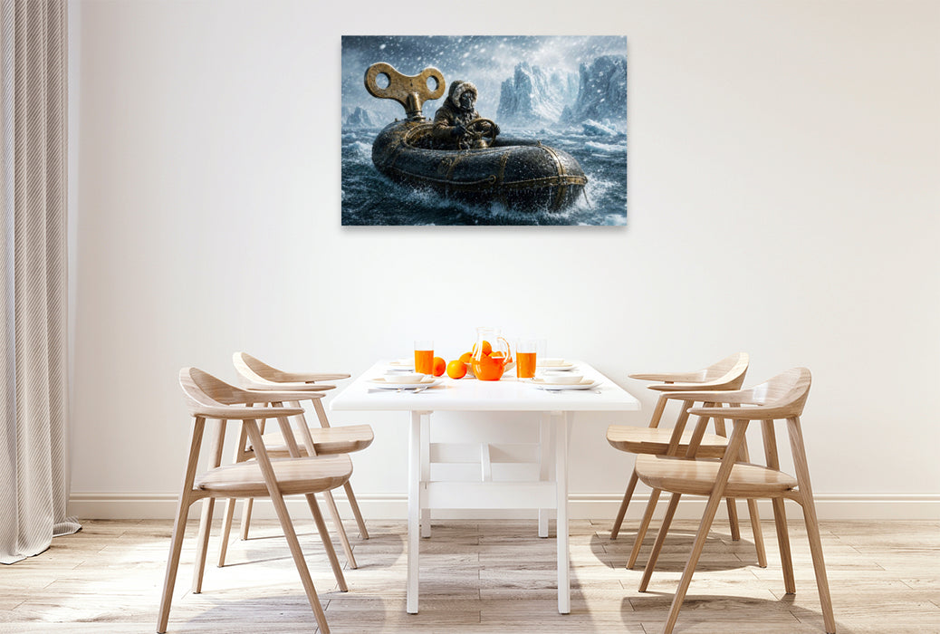 Premium Textil-Leinwand Der Frostpilot