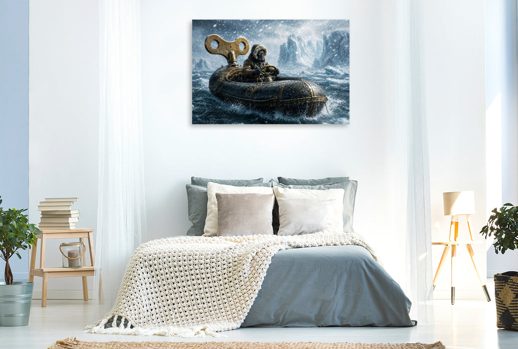 Premium Textil-Leinwand Der Frostpilot