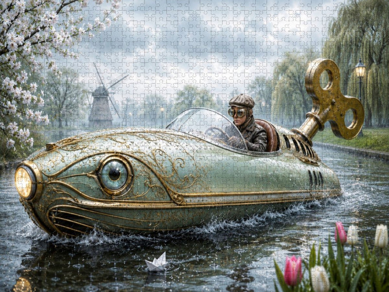 Das Windschlüsselboot - CALVENDO Foto-Puzzle'