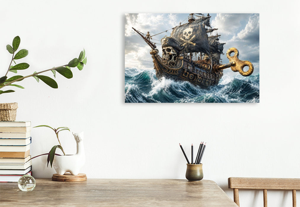 Premium Textil-Leinwand Das Piratenschiff