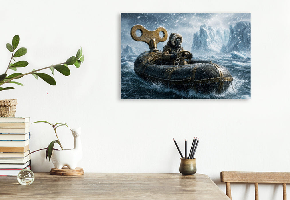 Premium Textil-Leinwand Der Frostpilot