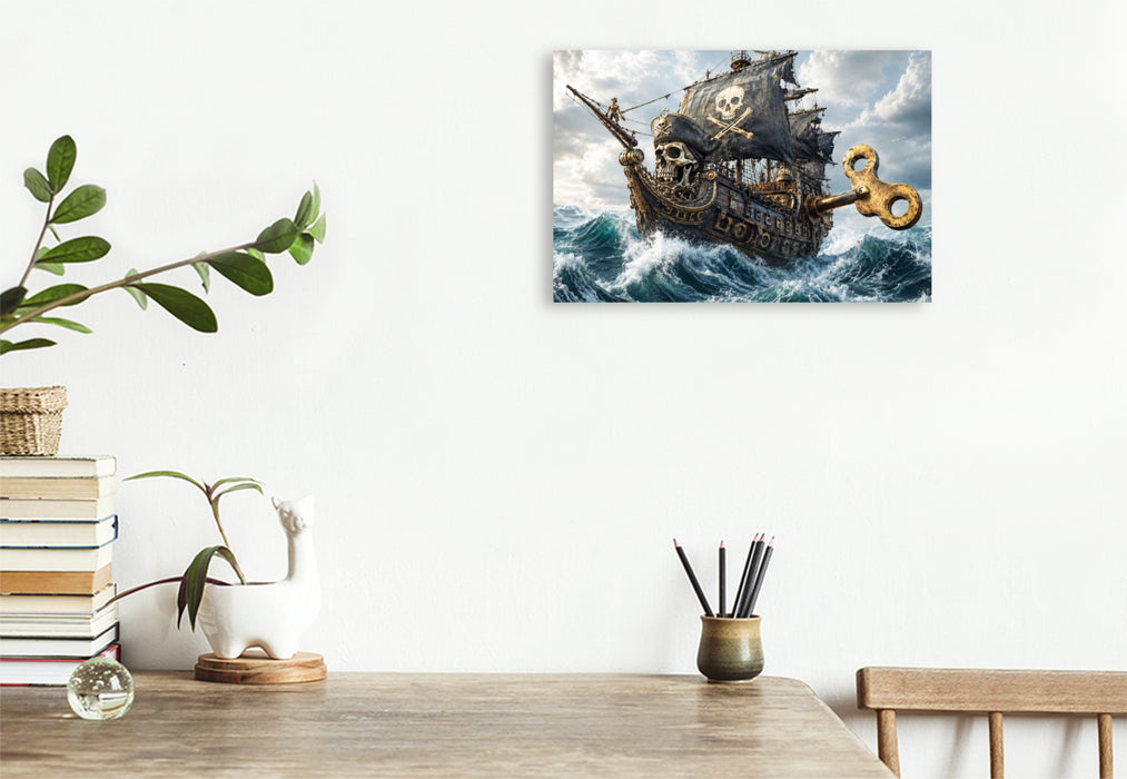 Premium Textil-Leinwand Das Piratenschiff