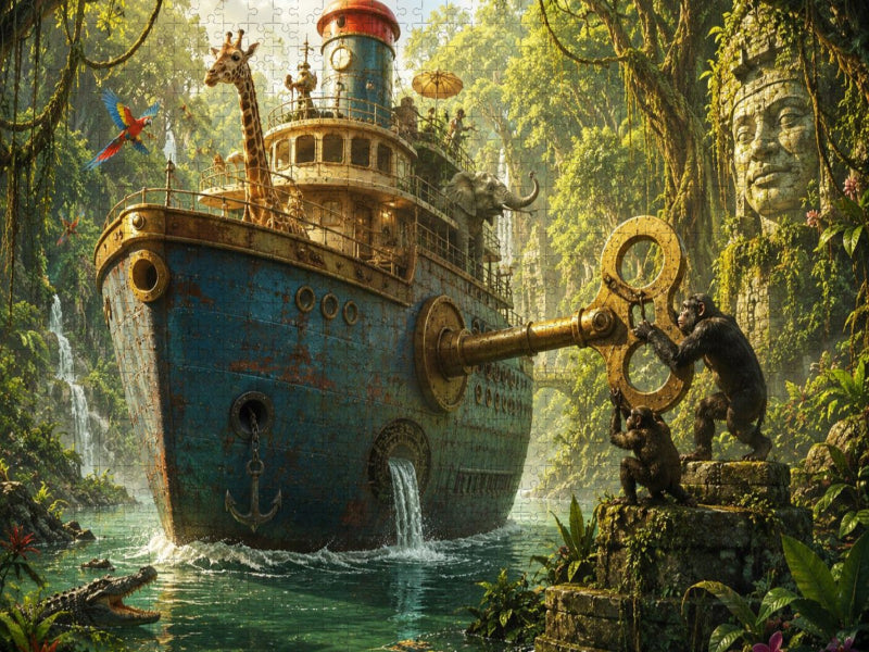 Der Dschungeldampfer - CALVENDO Foto-Puzzle'
