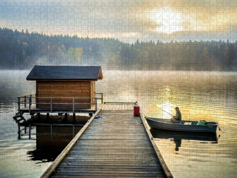 Steg der stillen Stunden. - CALVENDO Foto-Puzzle'