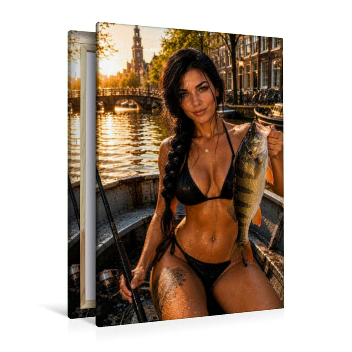 Premium Textil-Leinwand Die Schöne von Amsterdam