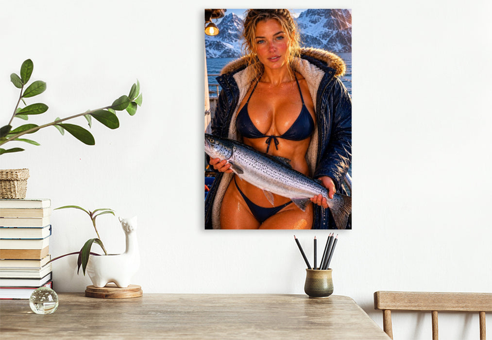 Premium Textil-Leinwand Die Königin der Fjorde