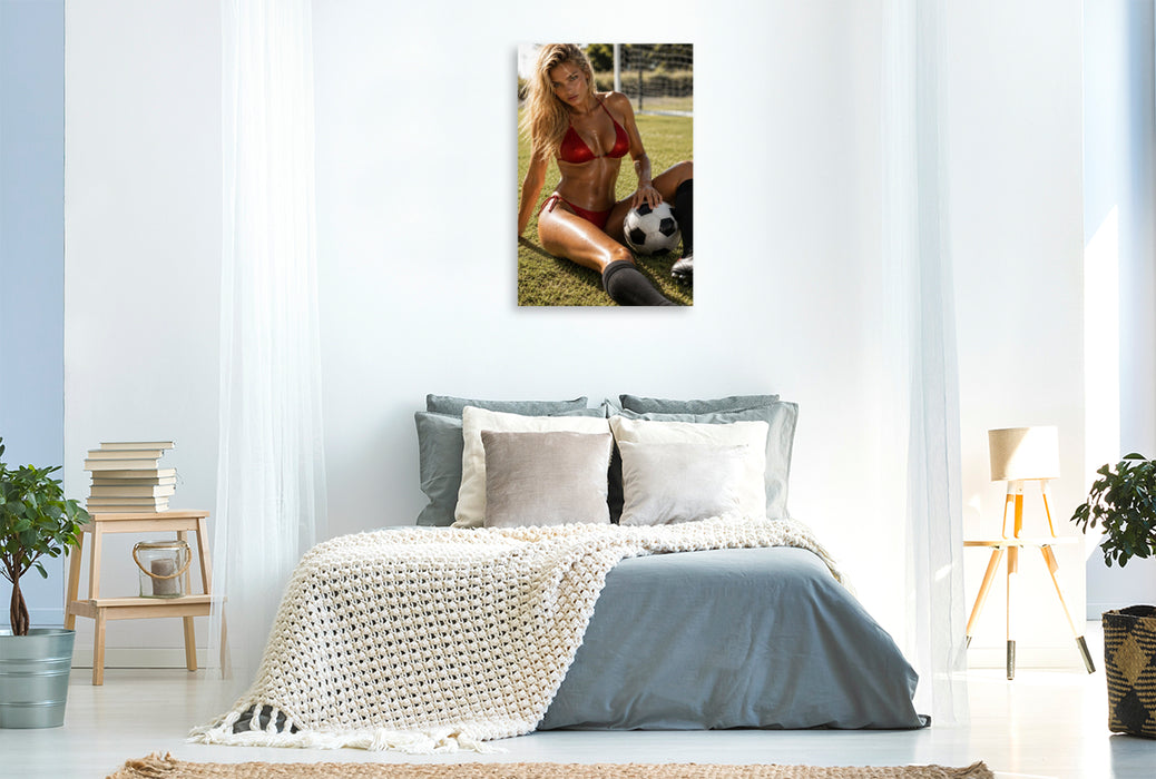 Premium Textil-Leinwand Schönheit auf dem Spielfeld