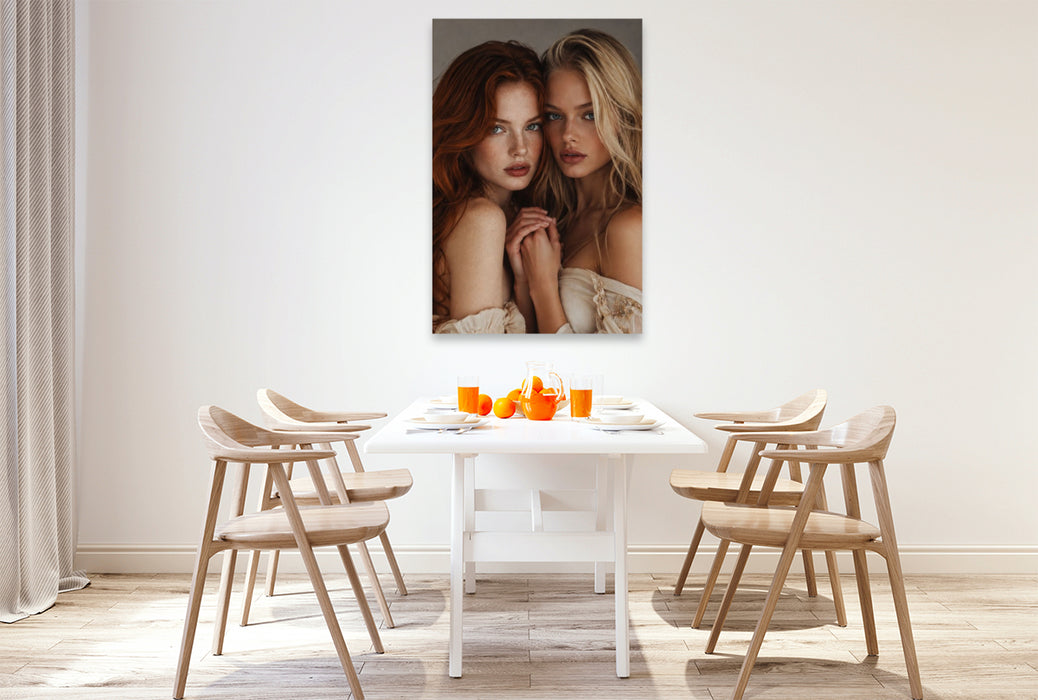 Premium Textil-Leinwand Stilvolle Begegnungen