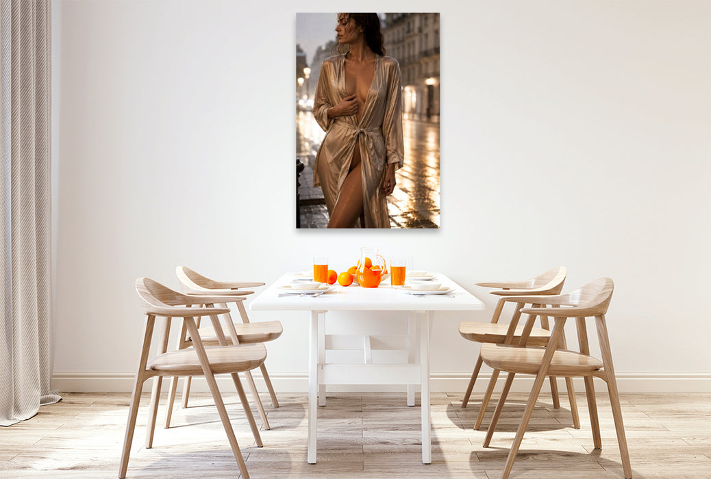 Premium Textil-Leinwand Goldene Stunden