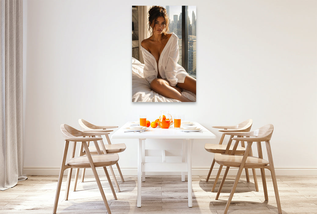 Premium Textil-Leinwand Winterliche Eleganz