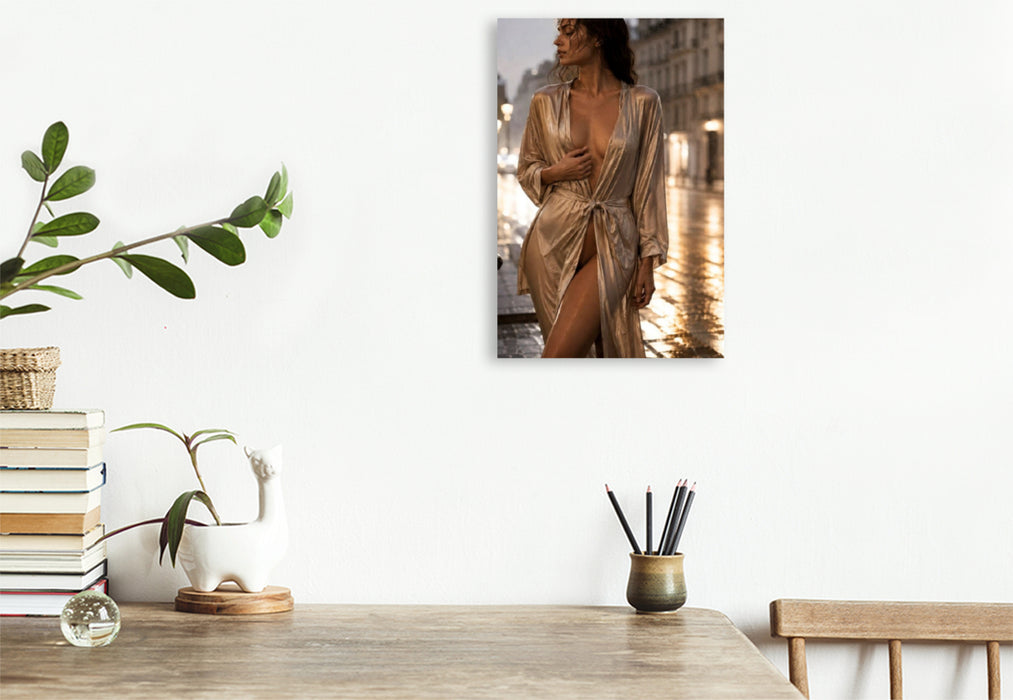 Premium Textil-Leinwand Goldene Stunden