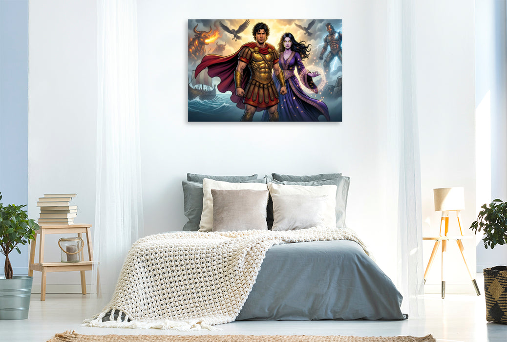 Premium Textil-Leinwand Die Suche nach dem Goldenen Vlies