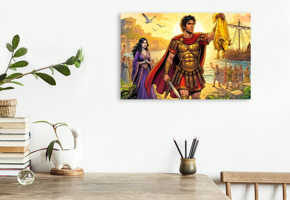 Premium Textil-Leinwand Triumph mit dem Goldenen Vlies
