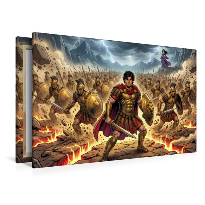 Premium Textil-Leinwand Aus Drachenzähnen wächst eine Armee
