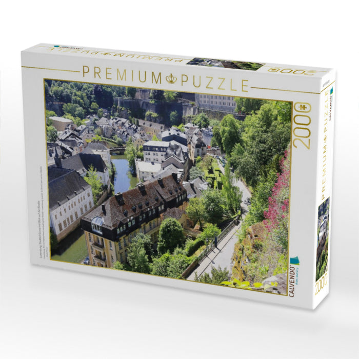 Luxemburg, Stadtteil Grund mit Blick auf die Alzette - CALVENDO Foto-Puzzle'