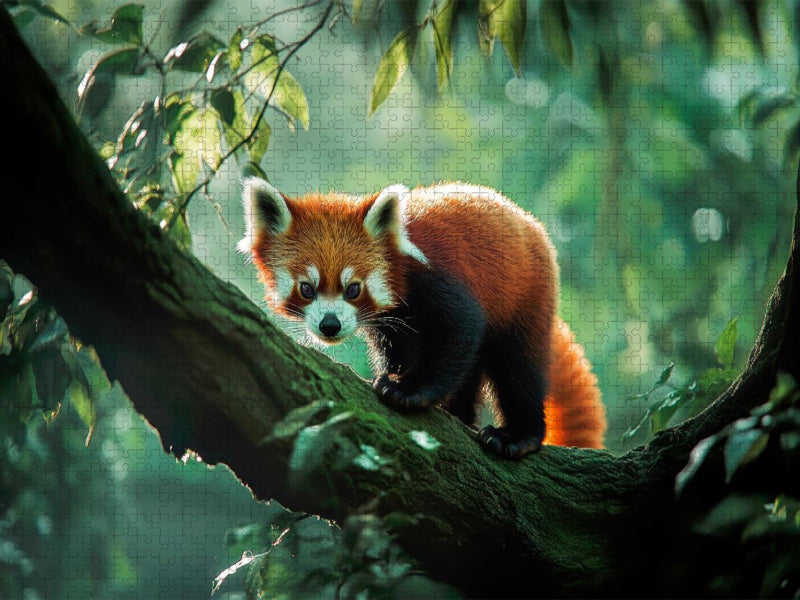 Roter Panda - Abenteuer in den Baumkronen - CALVENDO Foto-Puzzle'
