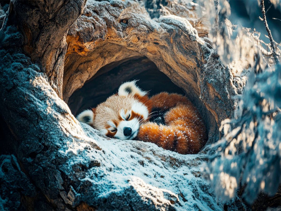 Roter Panda - Stille im Himalaya-Wald - CALVENDO Foto-Puzzle'