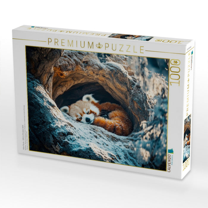 Roter Panda - Stille im Himalaya-Wald - CALVENDO Foto-Puzzle'