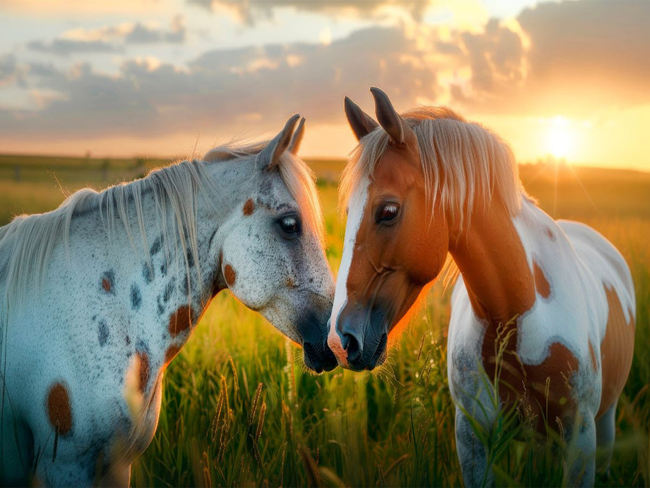 Pferde - Im goldenen Abendlicht - CALVENDO Foto-Puzzle'