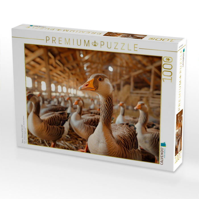 Gänse - Zuhause auf dem Hof - CALVENDO Foto-Puzzle'