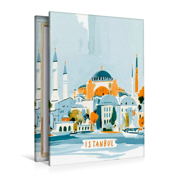 Premium Textil-Leinwand Istanbul mit der Hagia Sophia
