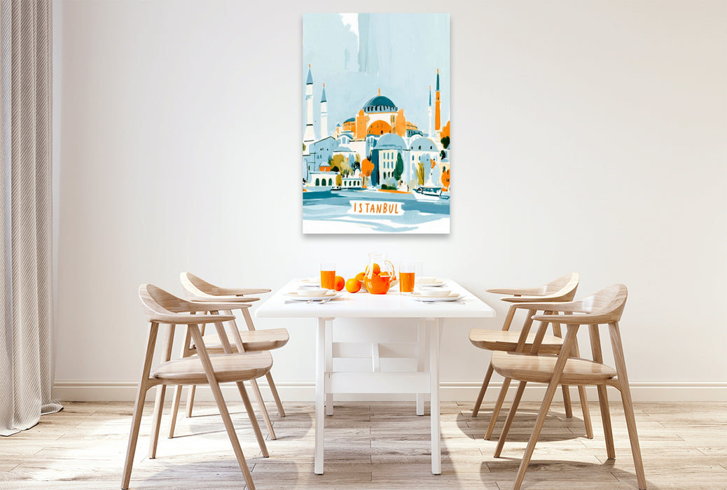 Premium Textil-Leinwand Istanbul mit der Hagia Sophia