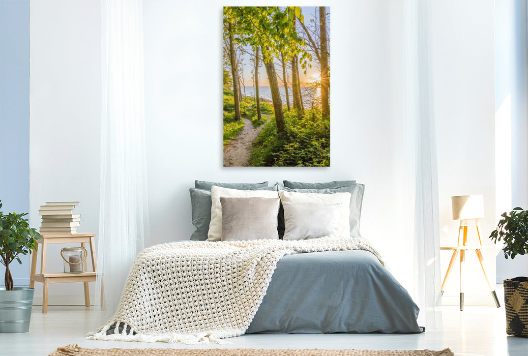 Premium Textil-Leinwand Weg zum Meer