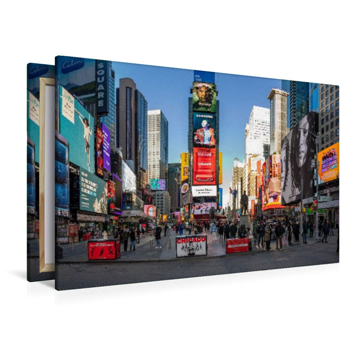 Premium Textil-Leinwand Times Square am Tag
