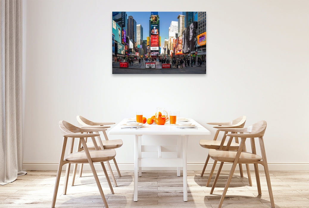 Premium Textil-Leinwand Times Square am Tag