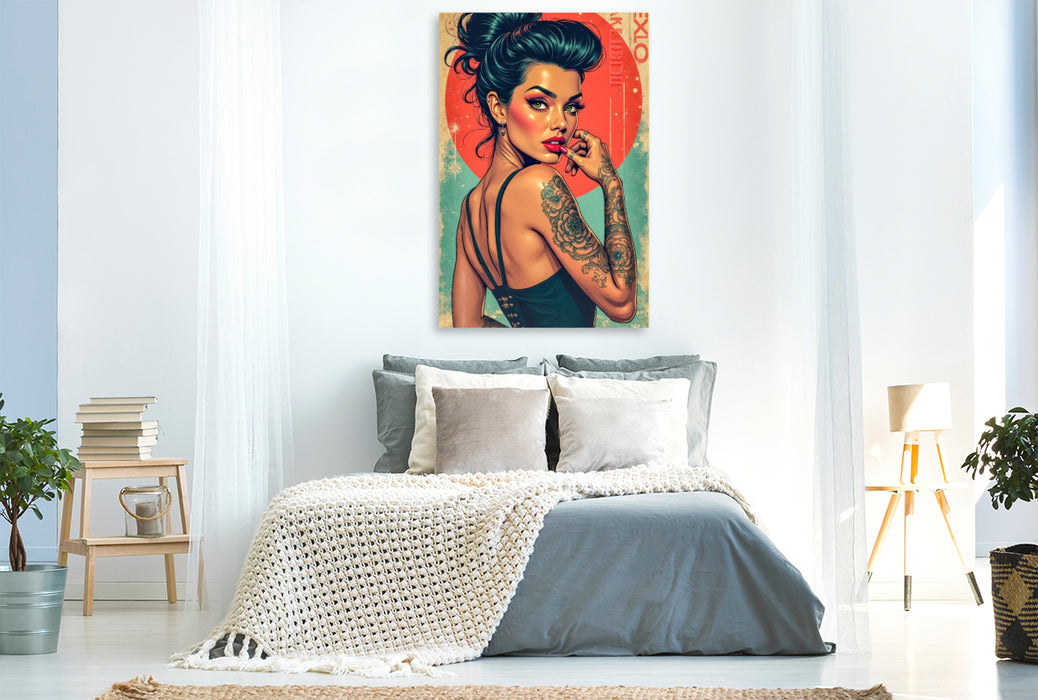 Premium Textil-Leinwand Jade