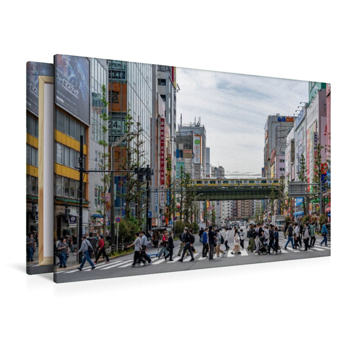 Premium Textil-Leinwand Akihabara in Bewegung