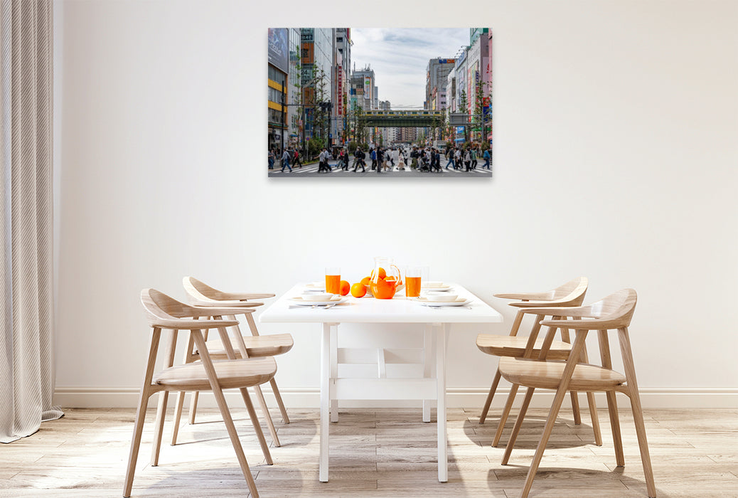 Premium Textil-Leinwand Akihabara in Bewegung