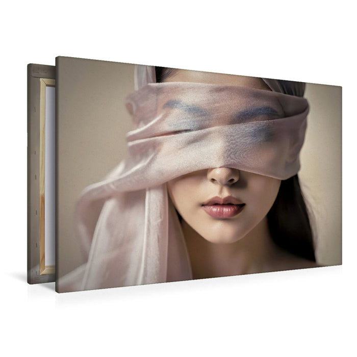 Premium Textil-Leinwand Ein Motiv aus dem Kalender Augen im Verborgenen