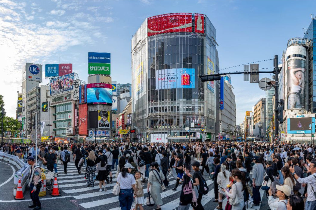 Premium Textil-Leinwand Shibuya Das geordnete Chaos der Millionenstadt