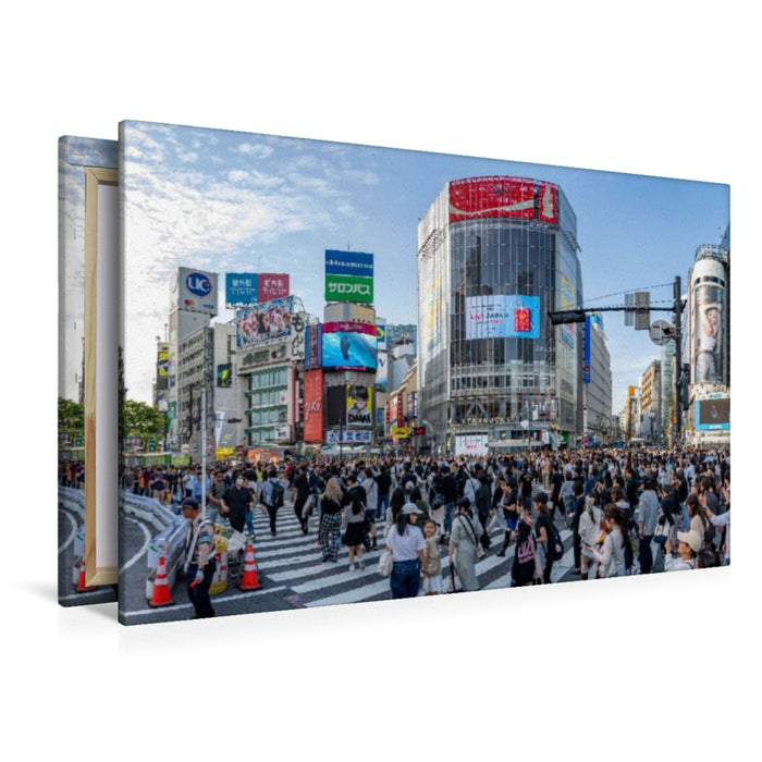 Premium Textil-Leinwand Shibuya Das geordnete Chaos der Millionenstadt