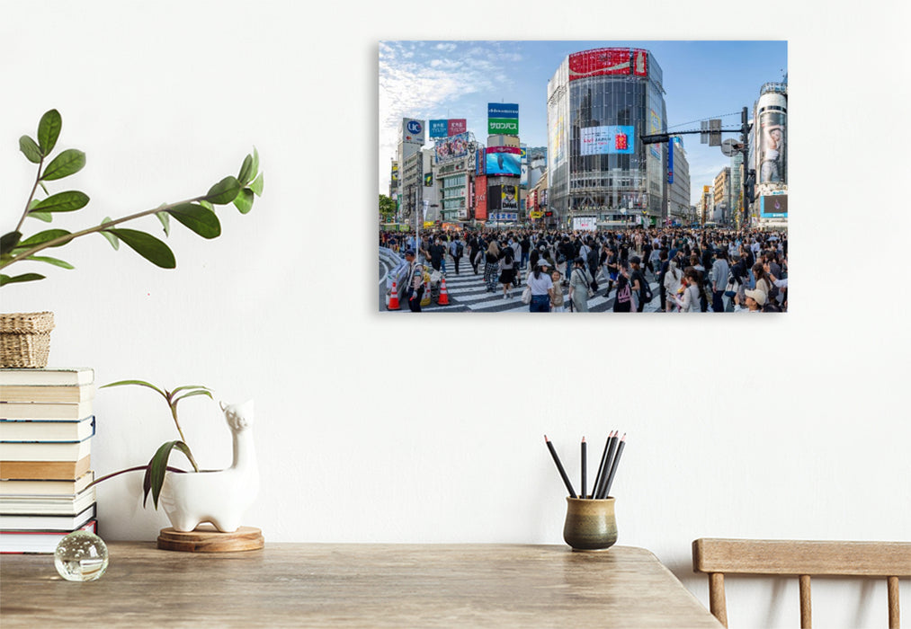 Premium Textil-Leinwand Shibuya Das geordnete Chaos der Millionenstadt