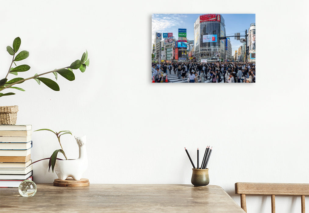 Premium Textil-Leinwand Shibuya Das geordnete Chaos der Millionenstadt