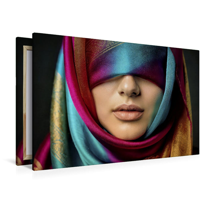 Premium Textil-Leinwand Ein Motiv aus dem Kalender Augen im Verborgenen