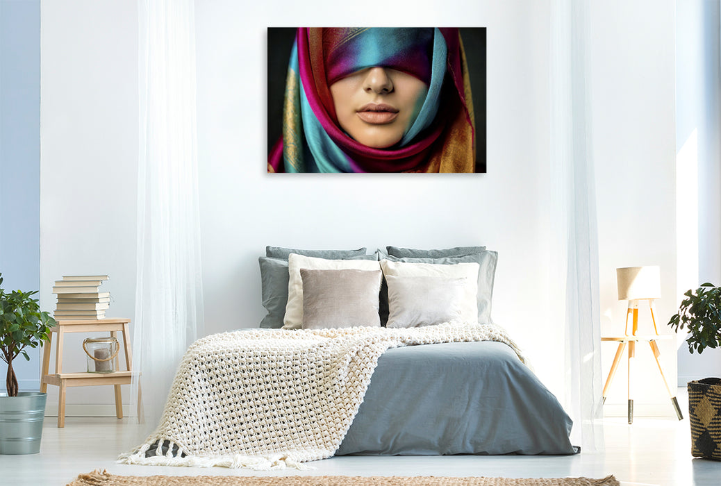 Premium Textil-Leinwand Ein Motiv aus dem Kalender Augen im Verborgenen