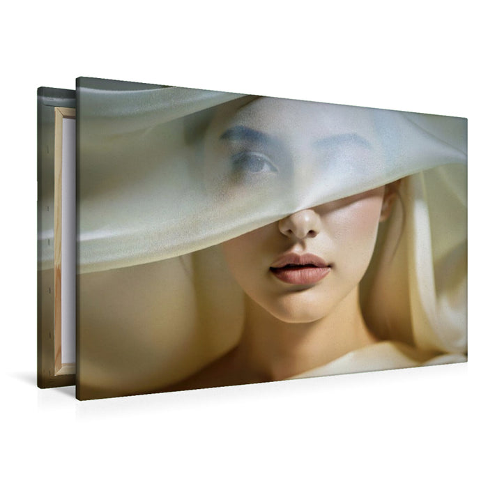 Premium Textil-Leinwand Ein Blick, der unter die Haut geht.