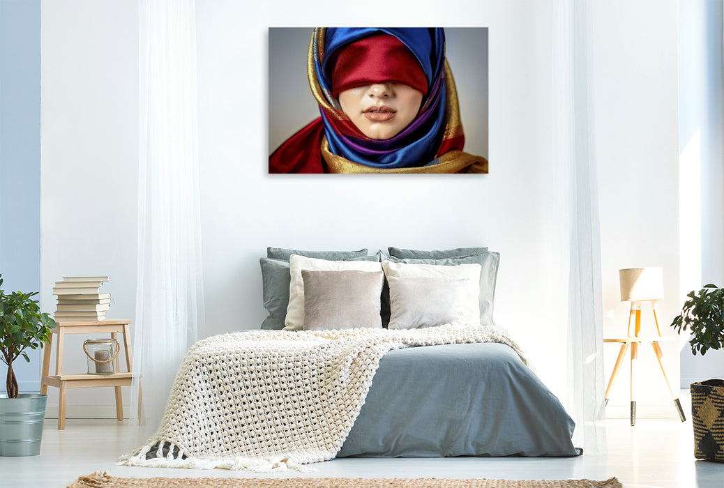 Premium Textil-Leinwand Ein Flüstern aus Tiefe und Licht.