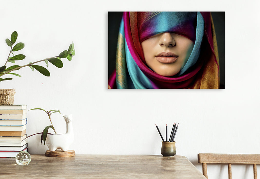 Premium Textil-Leinwand Ein Motiv aus dem Kalender Augen im Verborgenen
