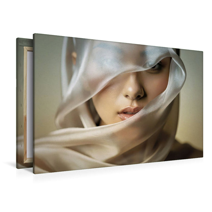 Premium Textil-Leinwand Wo Schatten sehen, was Worte verschweigen.
