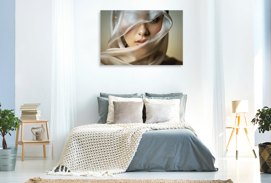 Premium Textil-Leinwand Wo Schatten sehen, was Worte verschweigen.