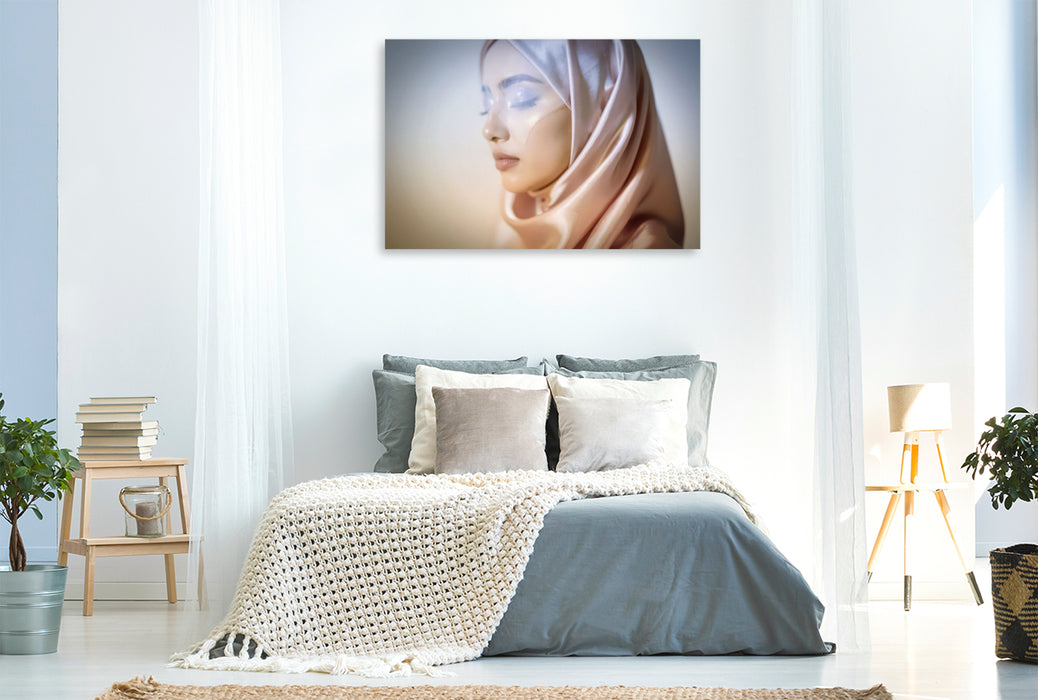 Premium Textil-Leinwand Schönheit, die sich nur dem Mutigen zeigt.