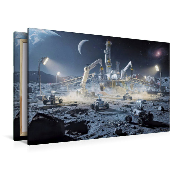 Premium Textil-Leinwand Sternenbergbau — Wenn Visionen zu Metallen werden.