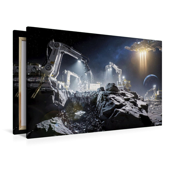 Premium Textil-Leinwand Asteroiden als Schatzkammern.