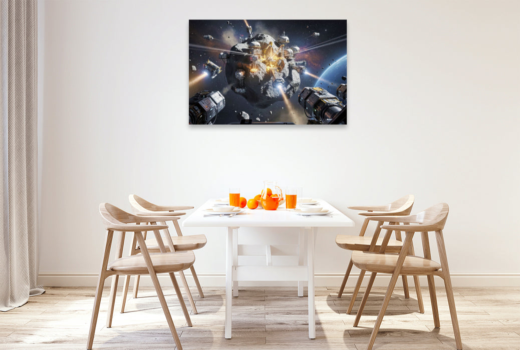 Premium Textil-Leinwand Astro-Schätze — Wertstoffe, die Sterne schreiben.